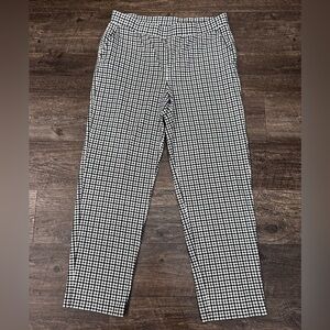 Appleseed's Women’s Comfy Cottagecore Black Gray & White Gingham Pants Sz L